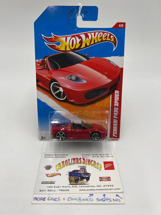 2011 Hot Wheels Thrill Racers Highway #190 Ferrari F430 Spider Red SR