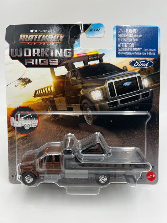2026 Matchbox The Movie Working Rigs #2 Ford F-650 Rollback Brown