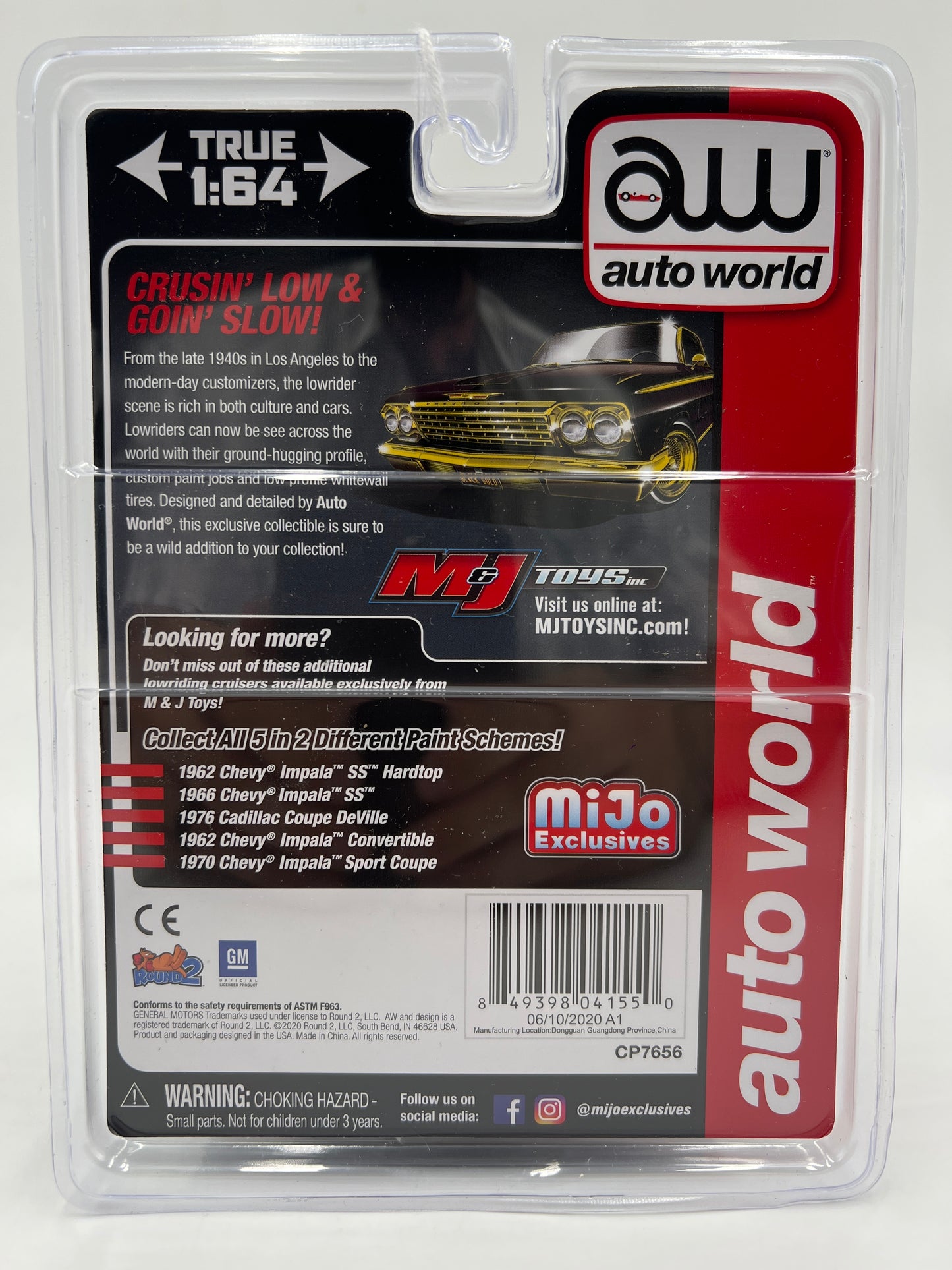 Auto World Mijo Exclusives Custom Lowriders 1962 Chevy Impala SS Hardtop Black/Gold 181B