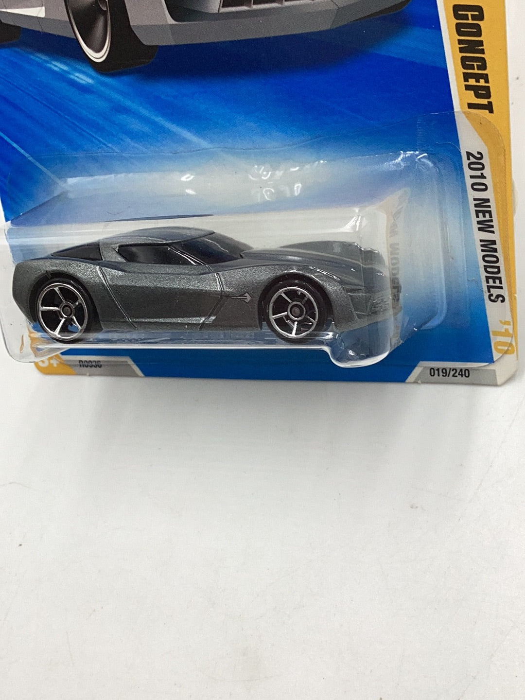 2010 Hot Wheels #19 09 Corvette stingray concept Dark Charcoal 17C