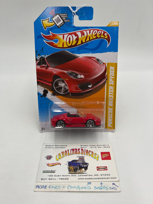2012 Hot Wheels New Models #26 Porsche Boxster Spyder Red 98A