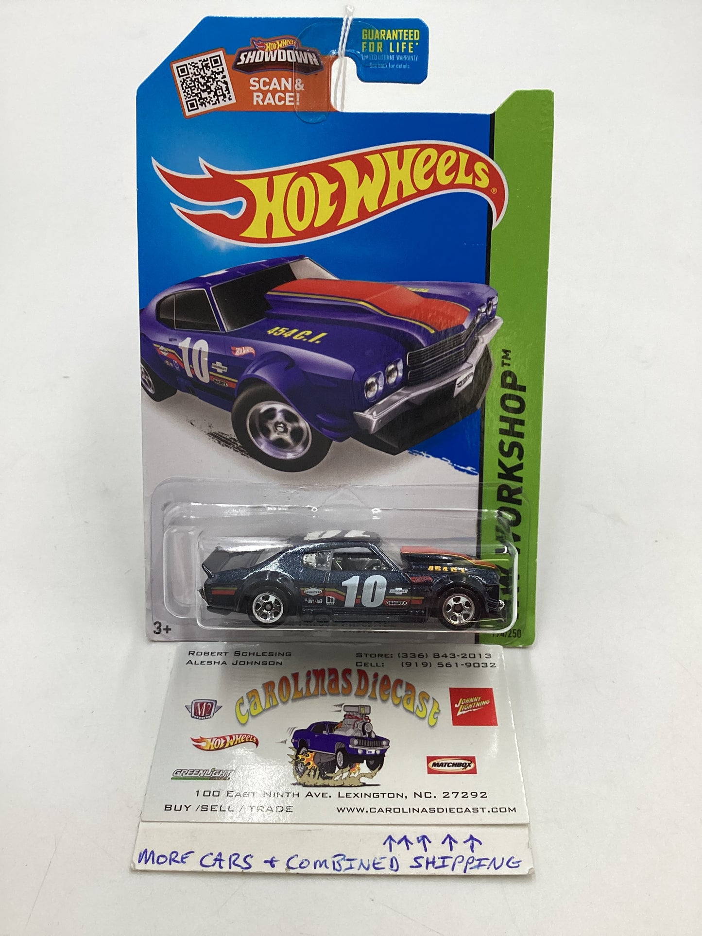 2015 Hot Wheels Workshop #194 70 Chevy Chevelle Blue 9A