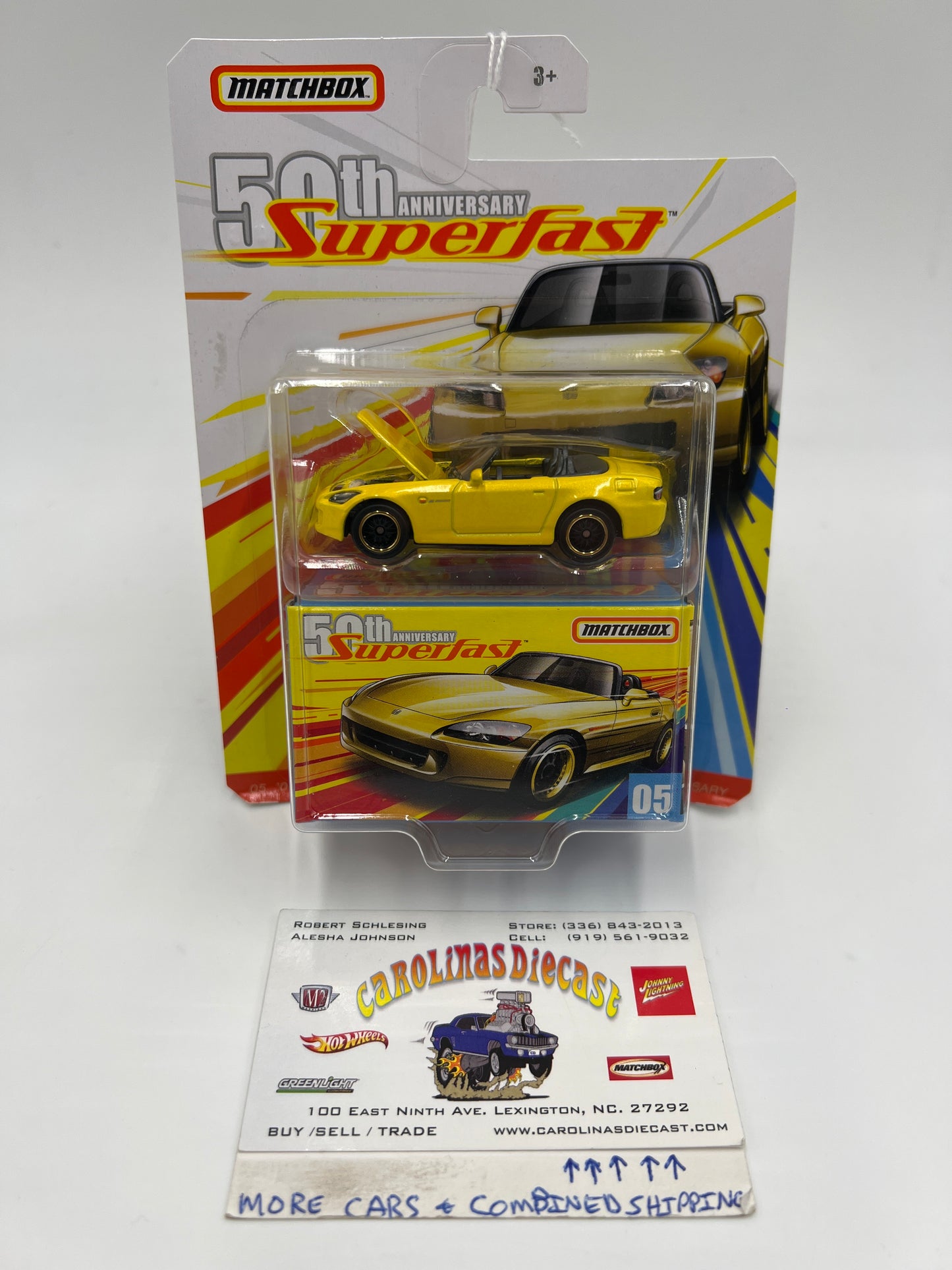 Matchbox 50th Anniversary Superfast #5 04 Honda S2000 Yellow 173D
