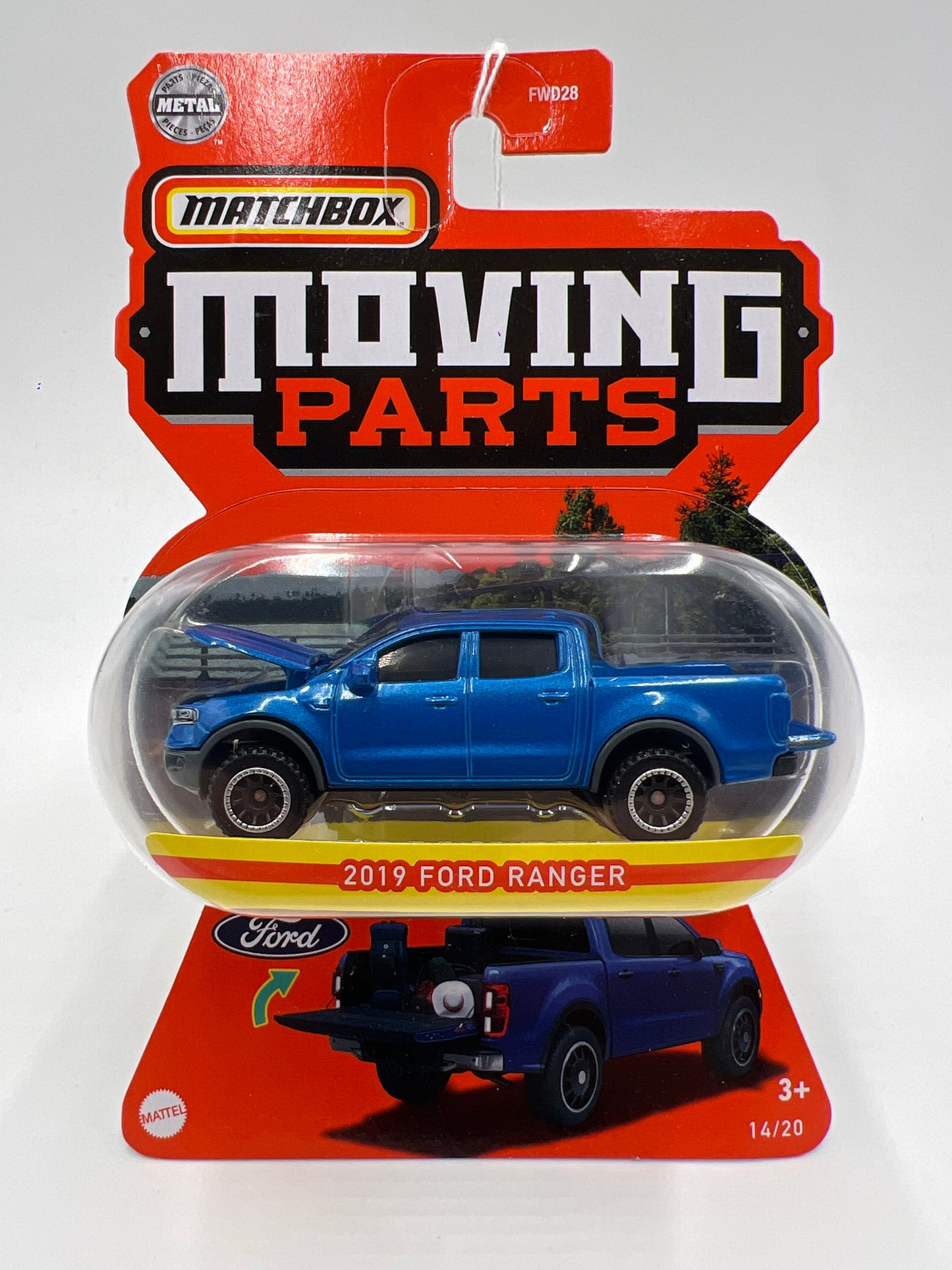Matchbox Moving Parts #14 2019 Ford Ranger Blue 168G