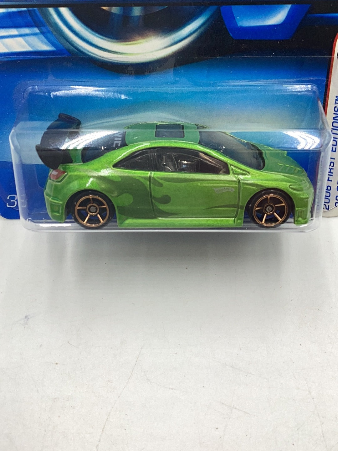 2006 Hot wheels #28 Honda Civic Si FTE Faster Than Ever with protector