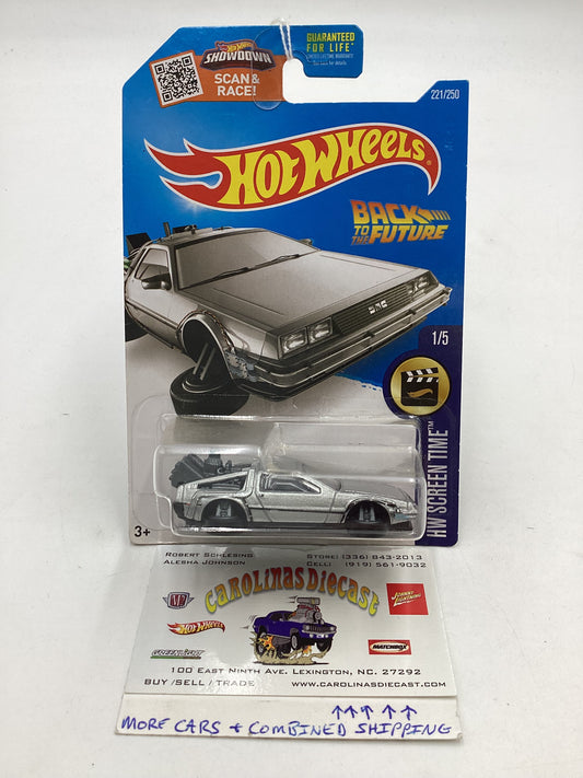 2016 Hot Wheels Screen time #221 Back to the Future Time Machine - Hover Mode 122B