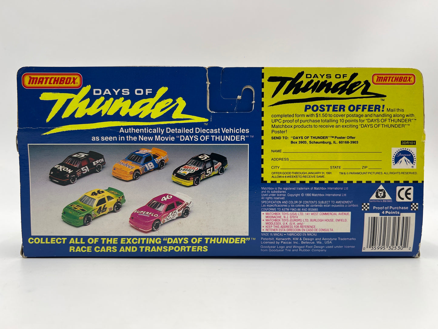 Matchbox Days Of Thunder Team Race-Car Transporter & Race Car Hardees Lot Of 2