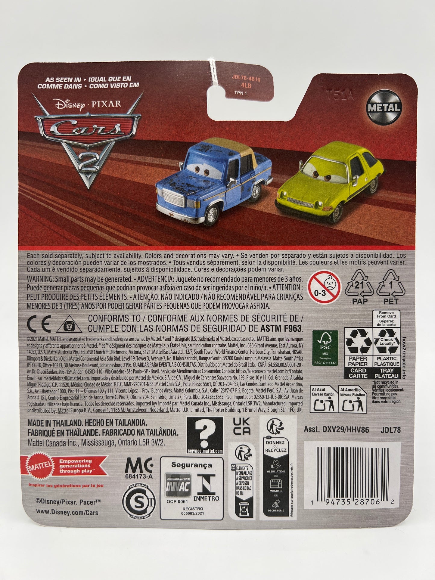 2025 Disney Pixar Cars 2 Acer Green 138B