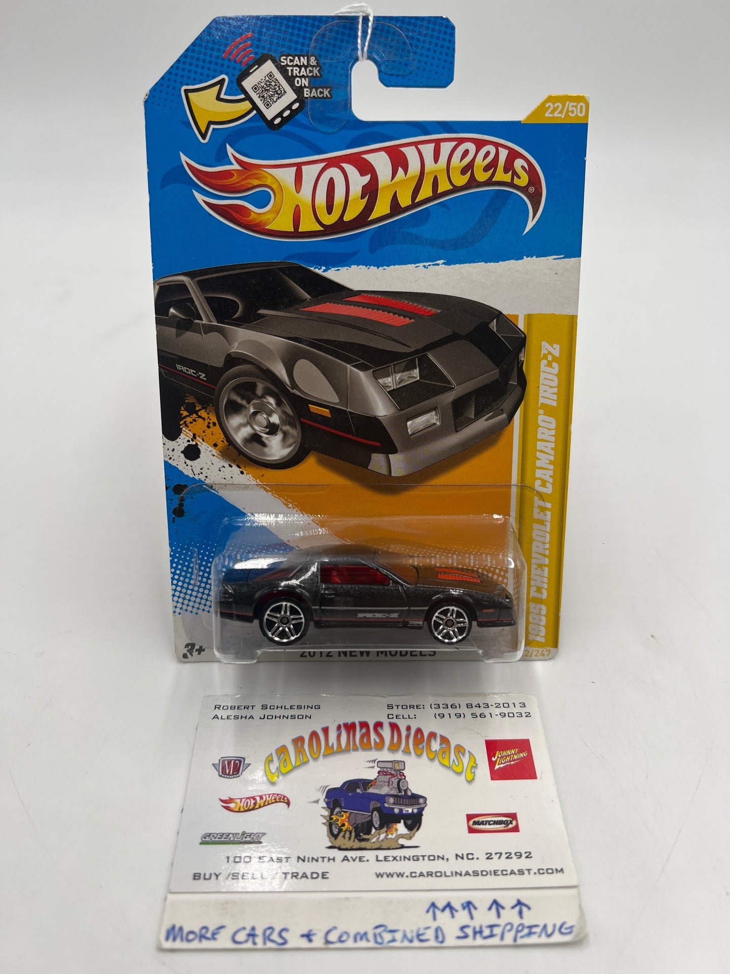 2012 Hot Wheels New Models #22 1985 Chevrolet Camaro IROC-Z Black 6C