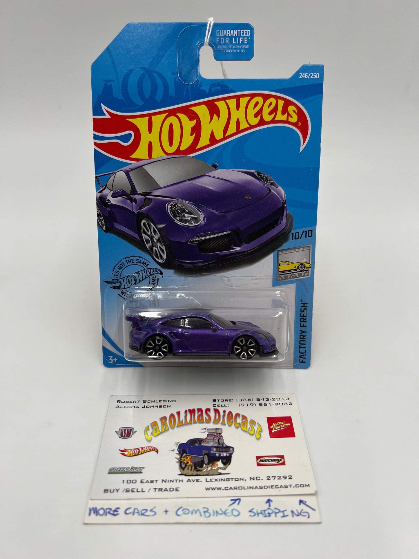 2019 Hot Wheels Factory Fresh #246 Porsche 911 GT3 RS Purple SR