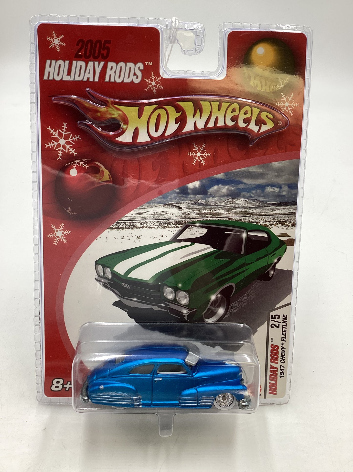 Hot wheels 2005 Holiday rods #2 1947 Chevy Fleetline Blue 272i