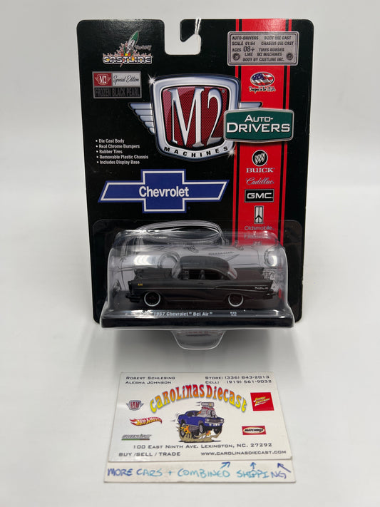 M2 Machines Auto-Drivers Special Edition Frozen Black Pearl 1957 Chevrolet Bel Air R35 191C