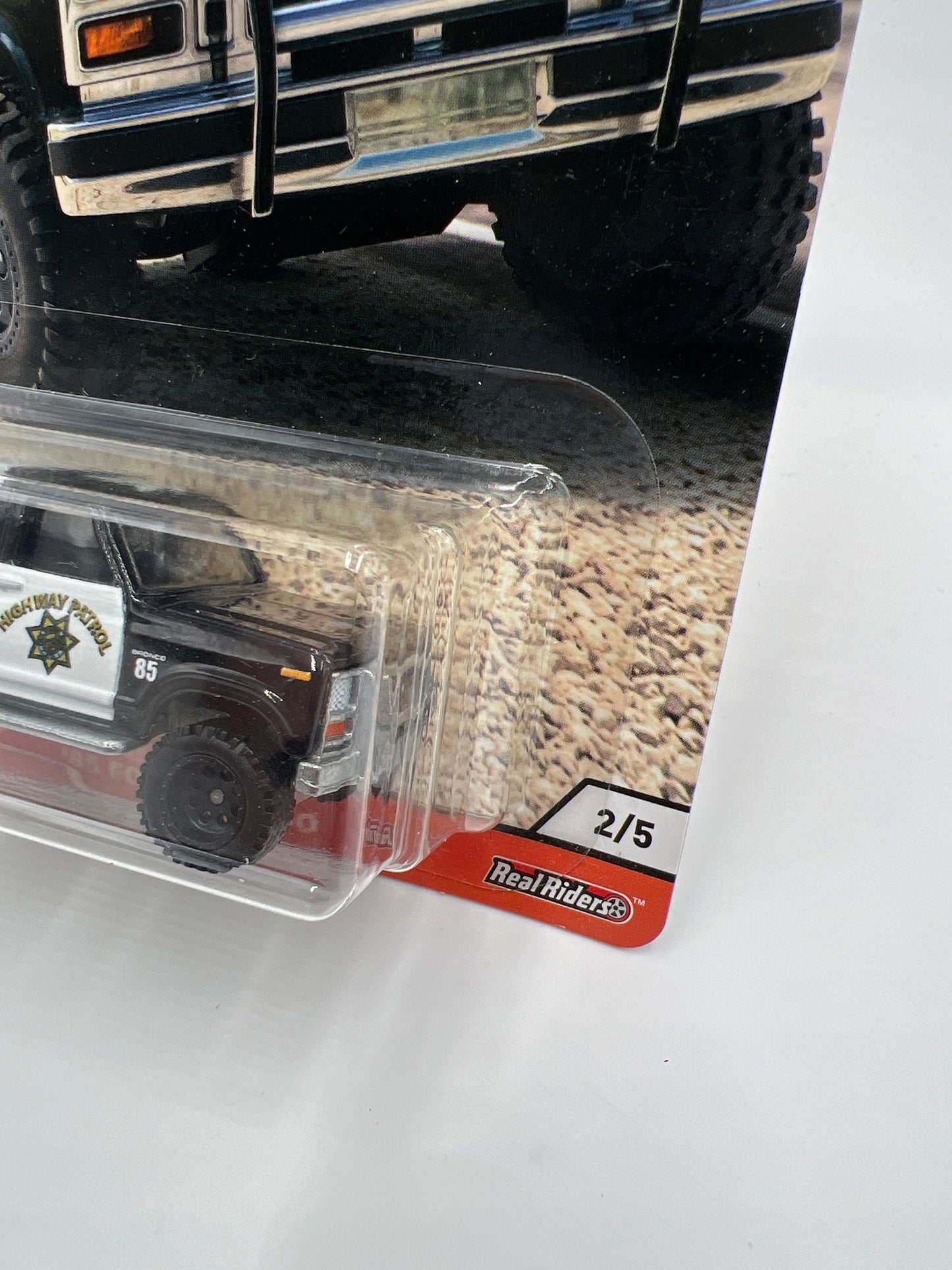 Hot Wheels Premium Wild Terrain #2 85 Ford Bronco Black/White Highway Patrol 253A