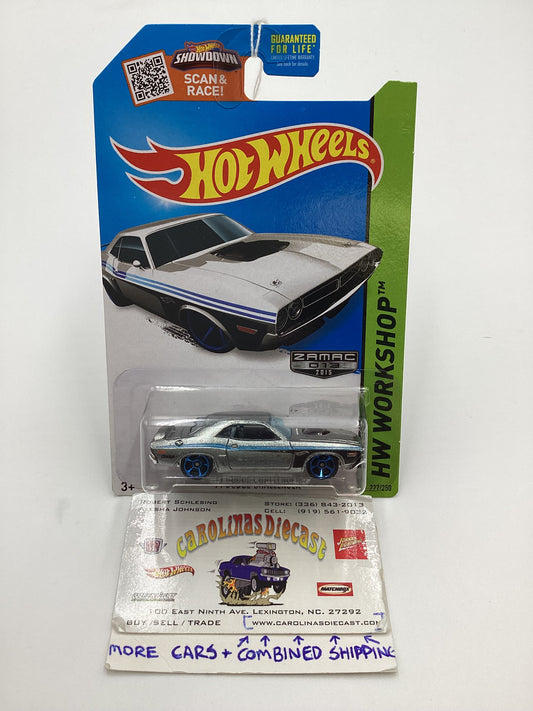 2015 Hot Wheels #227 ZAMAC 013 71 DODGE CHALLENGER 144D