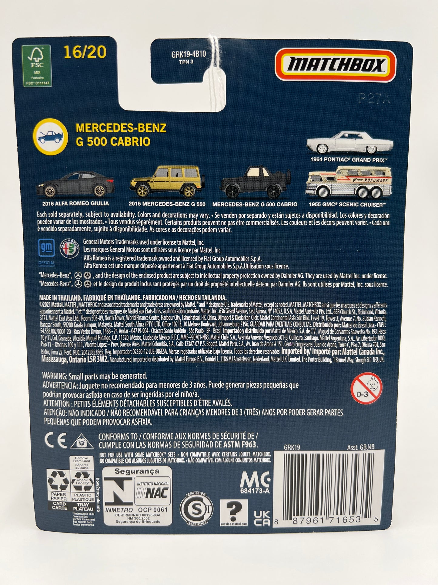 Matchbox Collectors #16 Mercedes-Benz G 500 Cabrio Black 169i