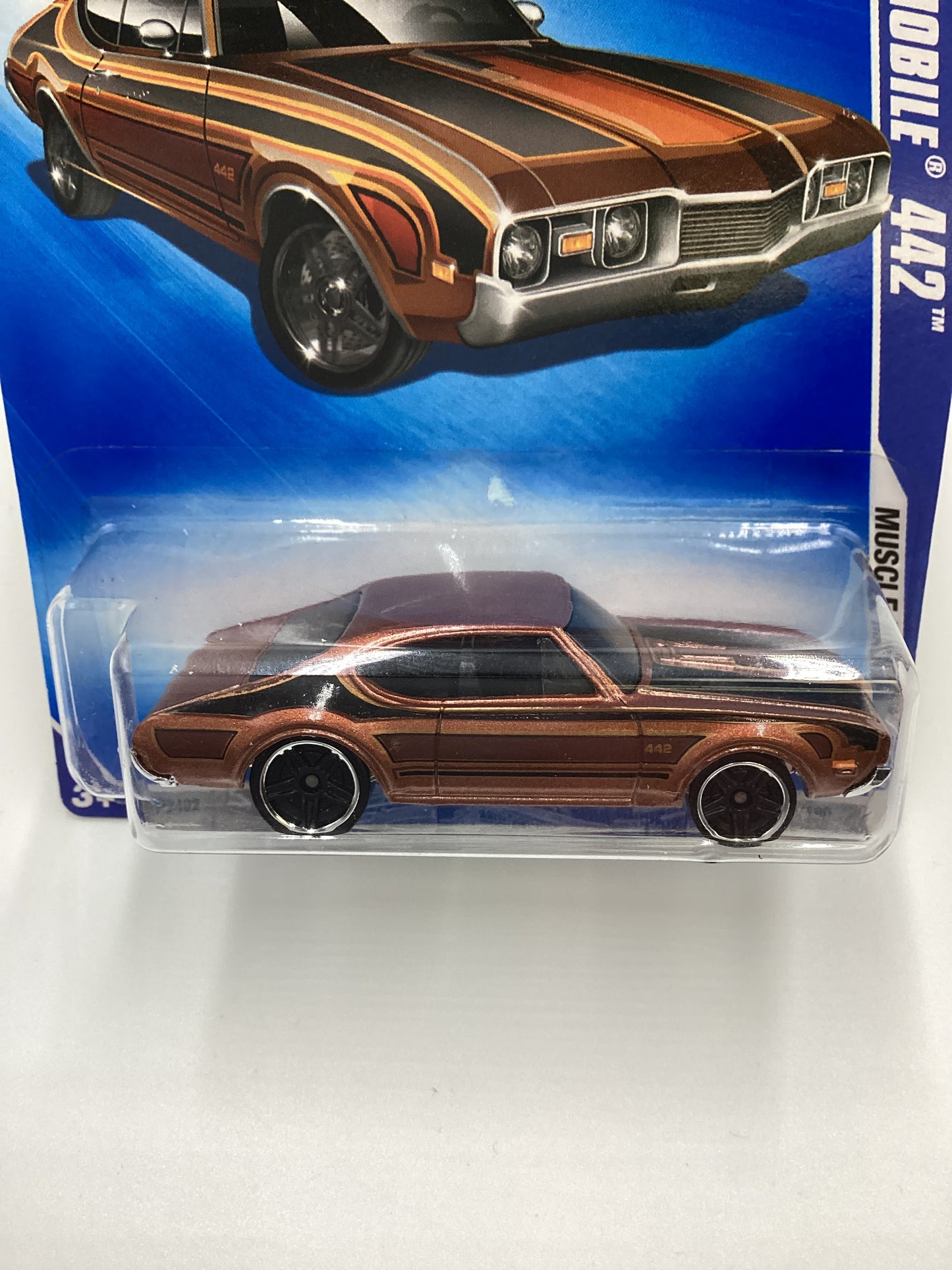 2009 Hot Wheels #082 Olds 442 Brown 54H