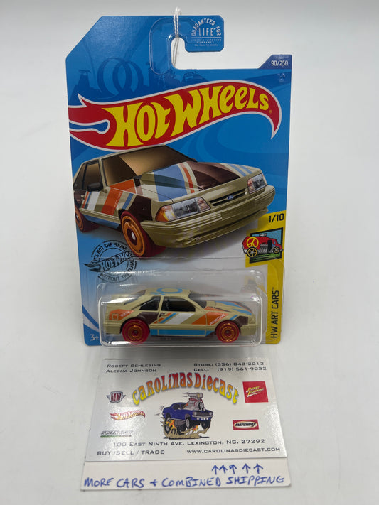 2020 Hot Wheels Art Cars #90 92 Ford Mustang Tan 19F