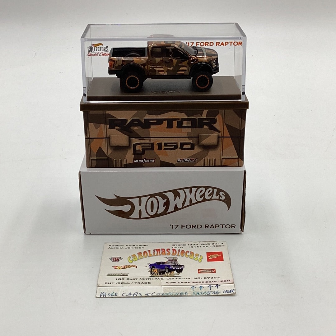 2021 Hot Wheels RLC ‘17 Ford Raptor Camo 17434/25000