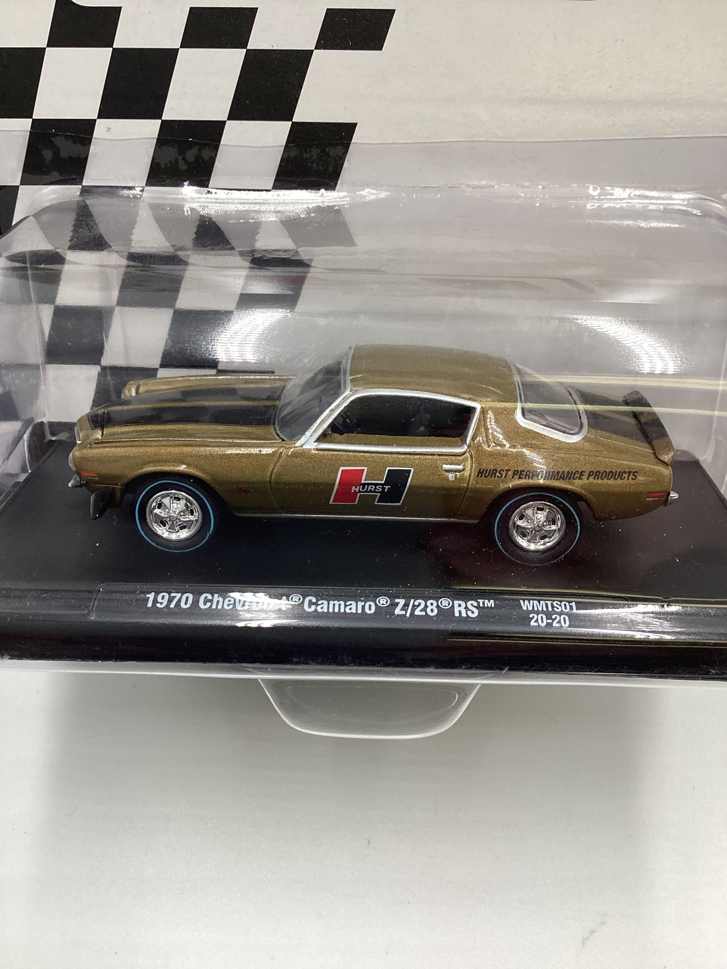 M2 Machines Auto Drivers Hurst 1970 Chevrolet Camaro Z/28 RS Gold WMTS01 Walmart Exclusive 198A