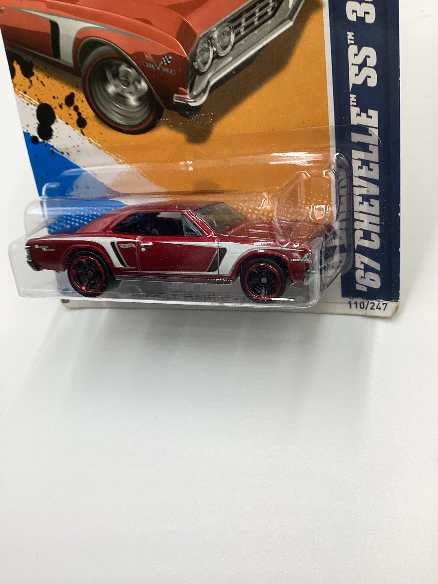 2012 Hot Wheels #110 67 Chevelle SS 396 Red