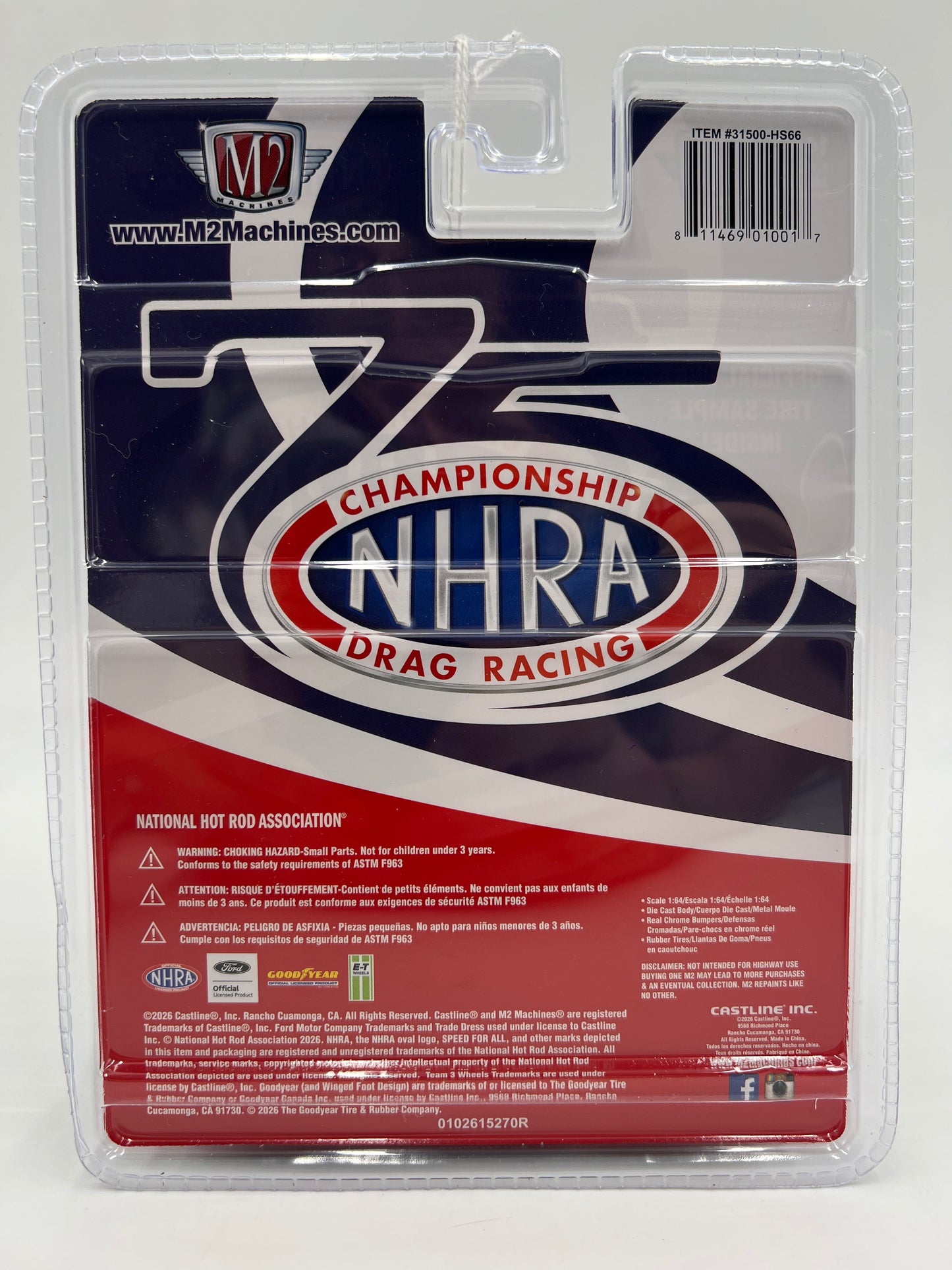 M2 Machines HS66 Hobby Release NHRA 75th Anniversary 1969 Ford Mustang Funny Car 202E