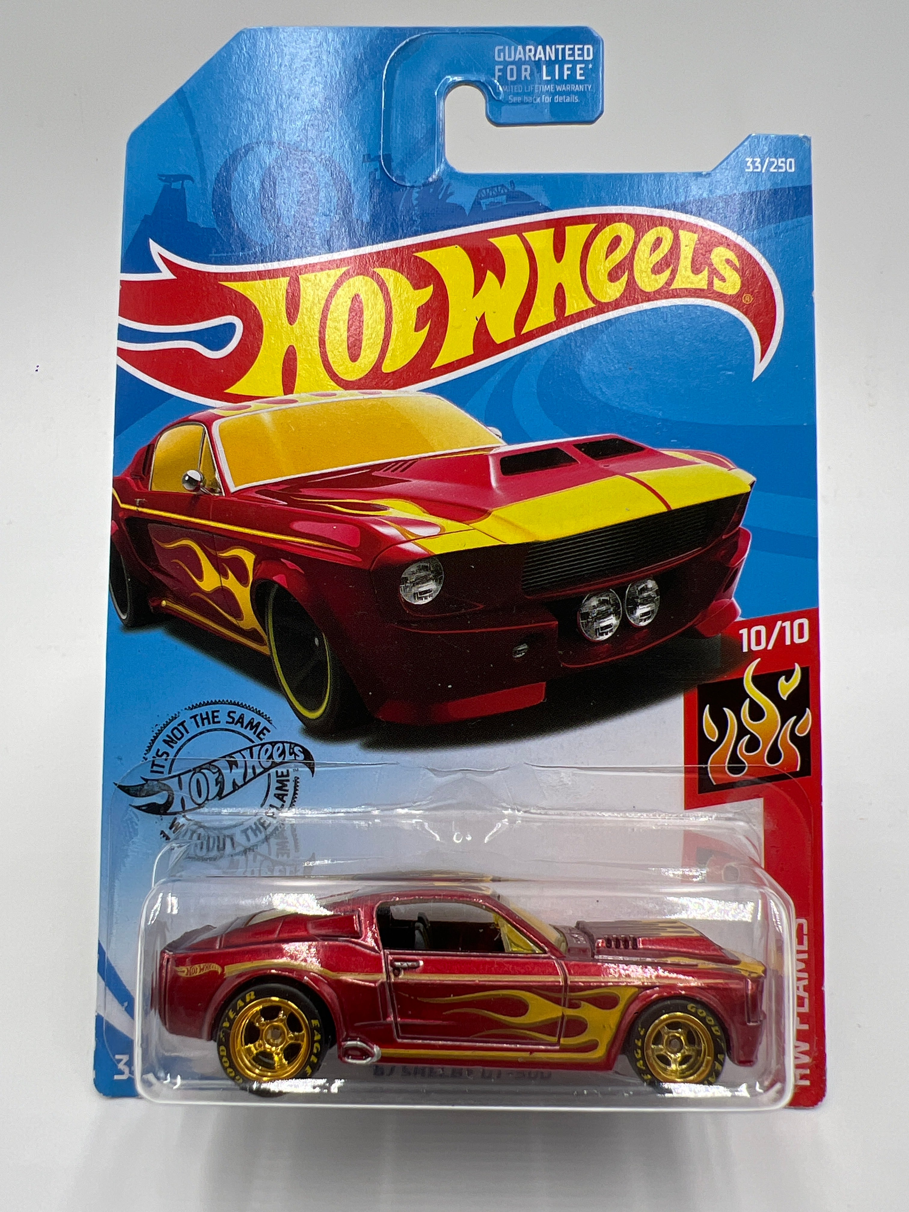 Hot Wheels 67 Shelby GT-500 Red Wheel Swap Custom On Card W