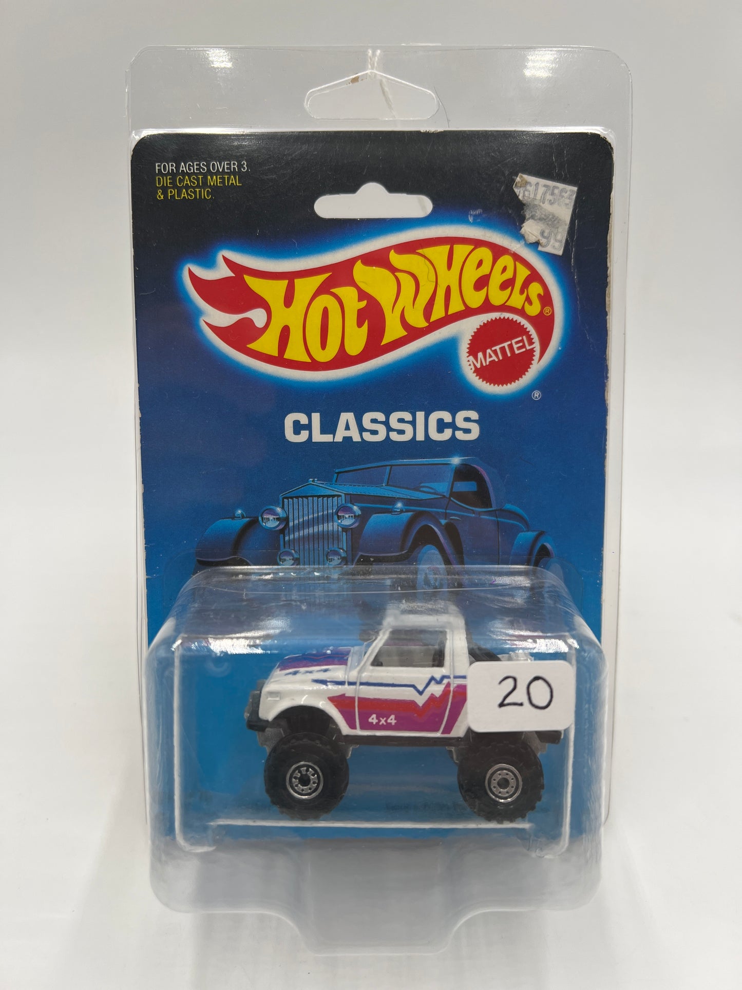 Hot Wheels Original 1988 Classics #1470 Street Roader White W/Protector