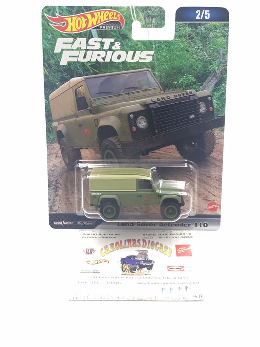 Hot wheels premium fast and furious Land Rover Defender 110 2/5 249A