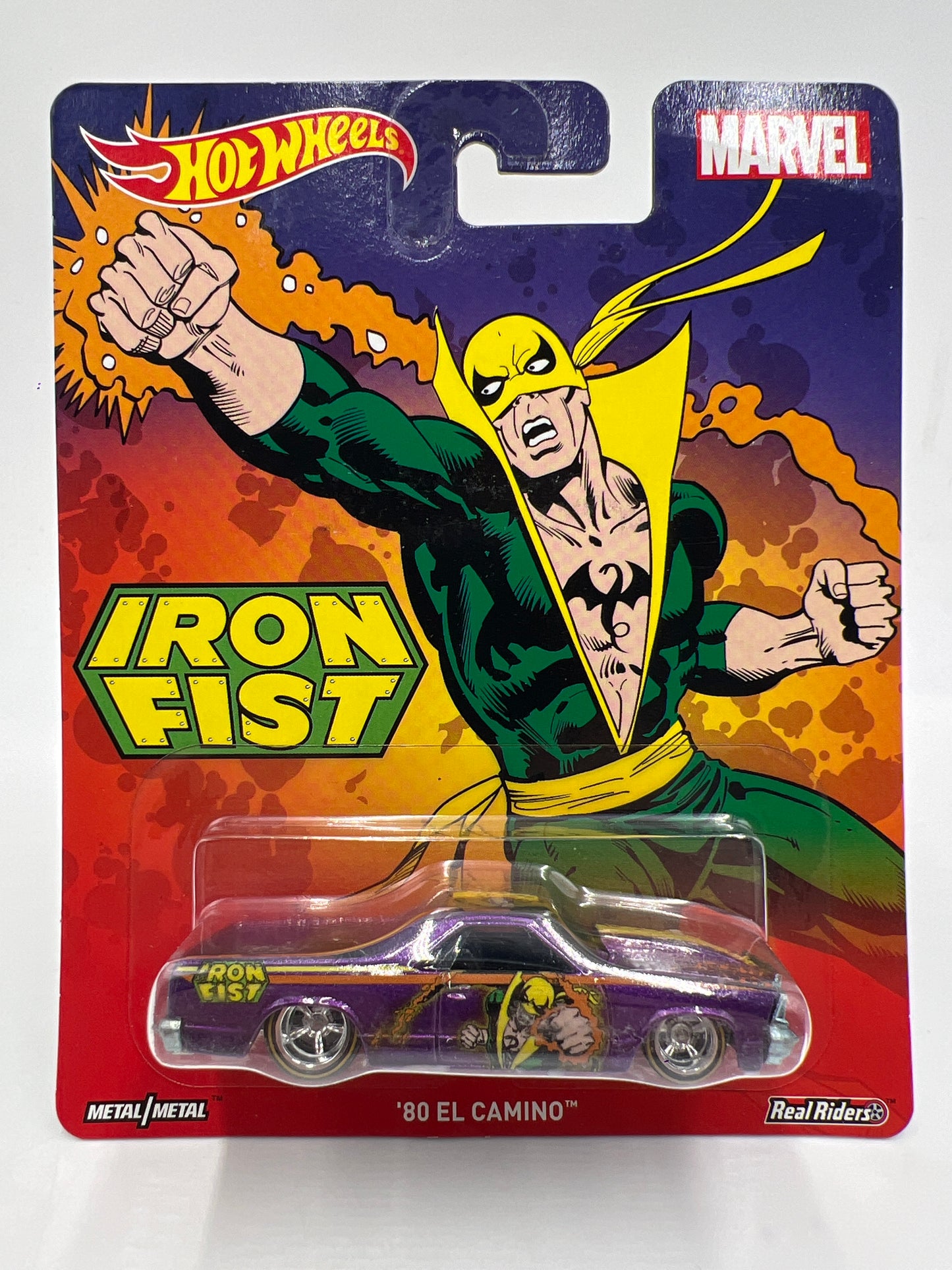 Hot Wheels Premium Marvel Iron Fist 80 El Camino Purple 264B