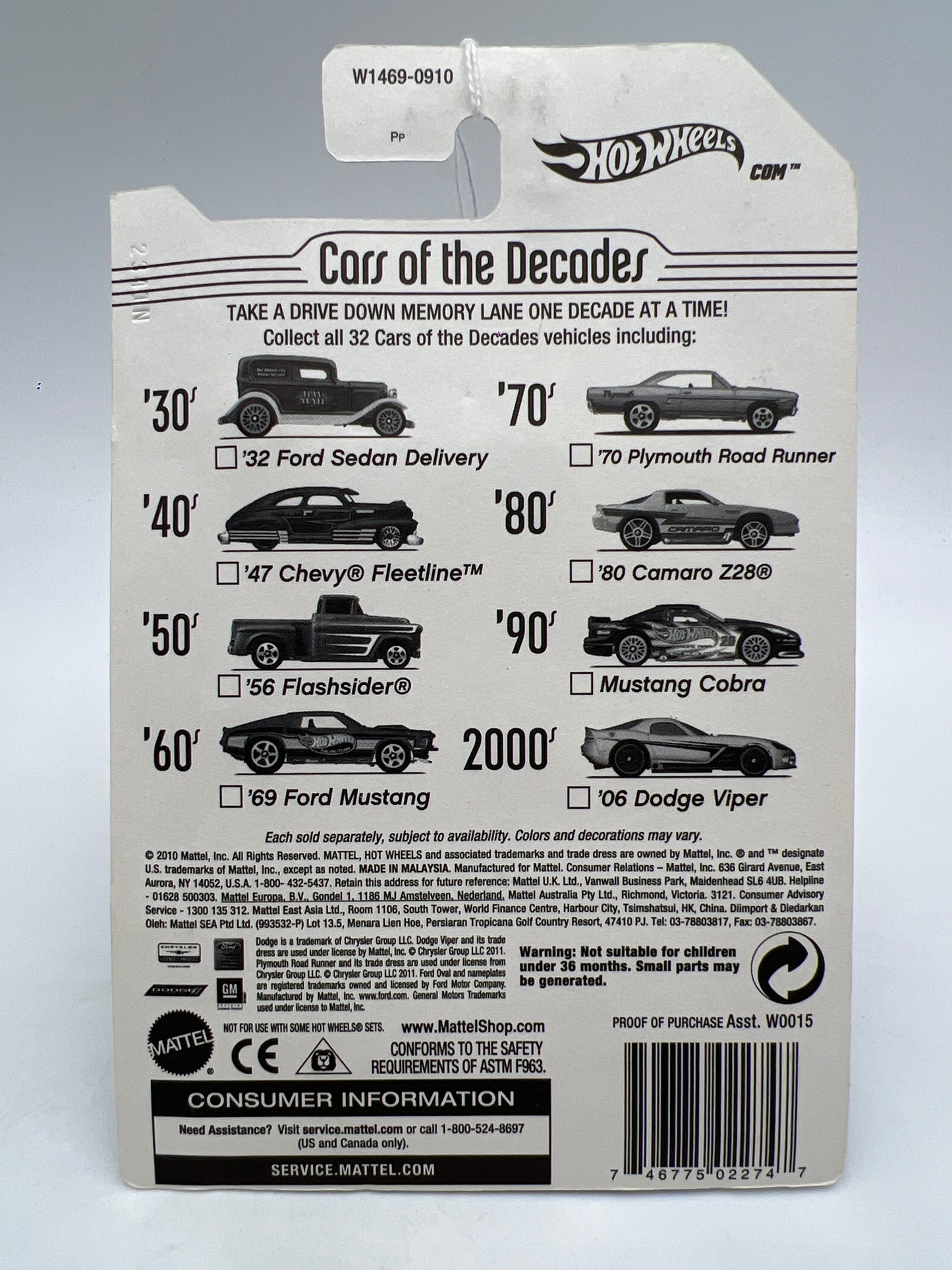 Hot Wheels Cars of the Decades The 80s #23 80 Camaro Z28 Light Blue 162G