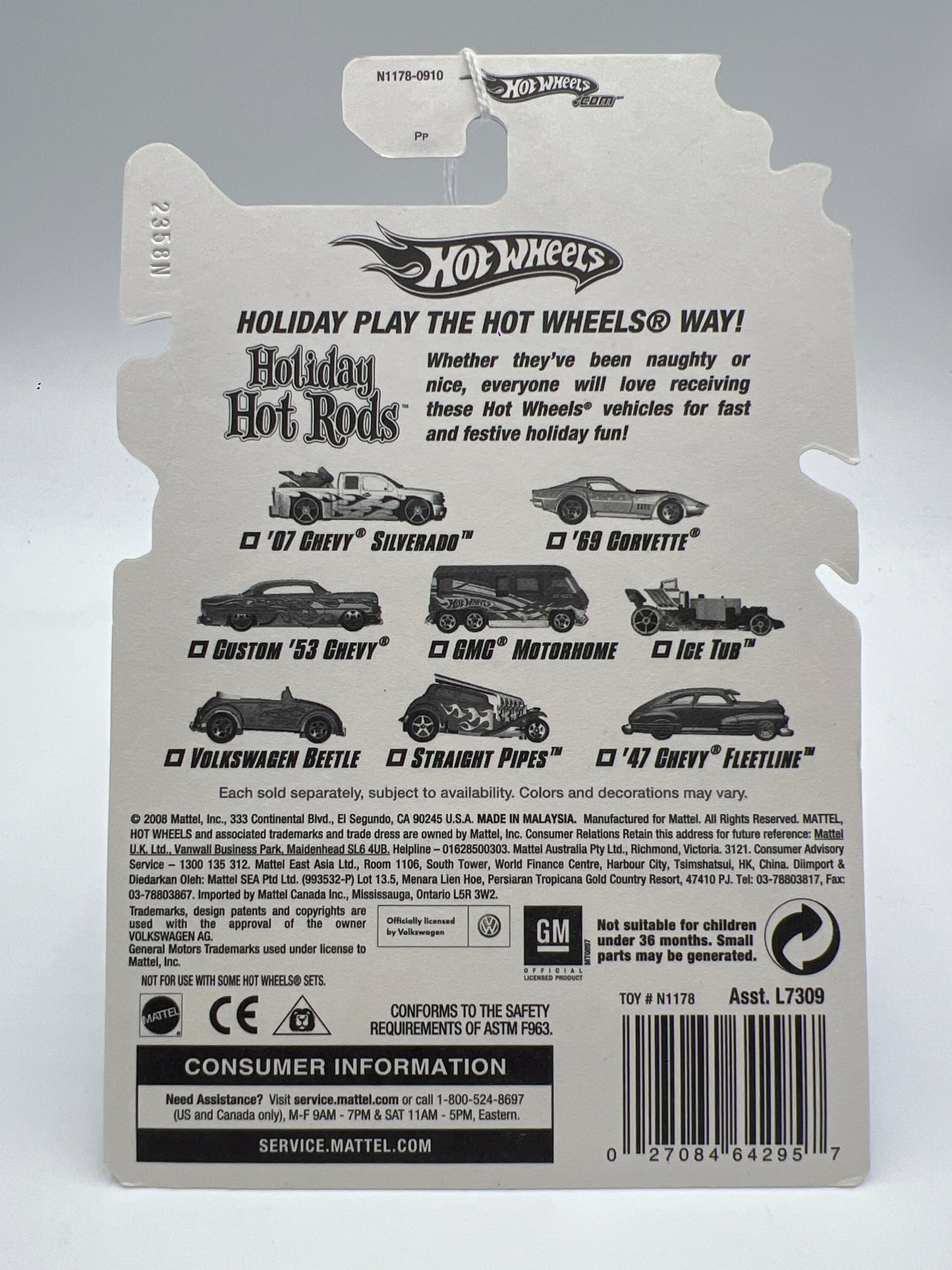 Hot Wheels Holiday Hot Rods 69 Corvette Silver 157B