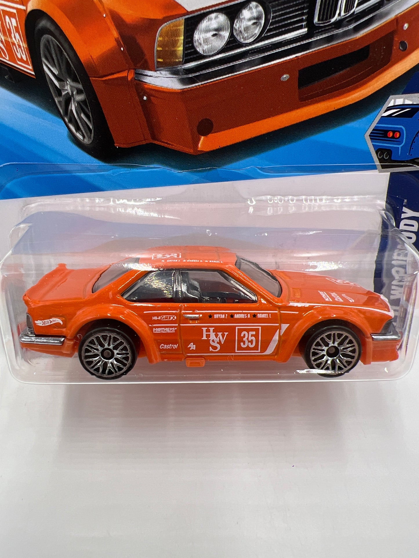 2025 Hot Wheels P Case Wild Widebody #185 BMW 635 CSi Orange 109C