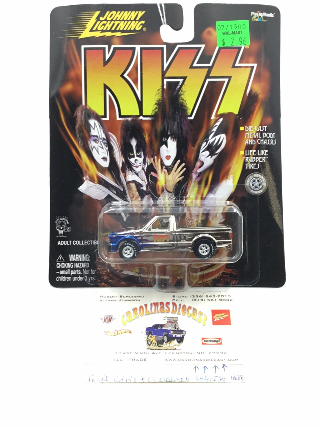 Johnny Lightning Kiss 1991 GMC Syclone (Bad Card)