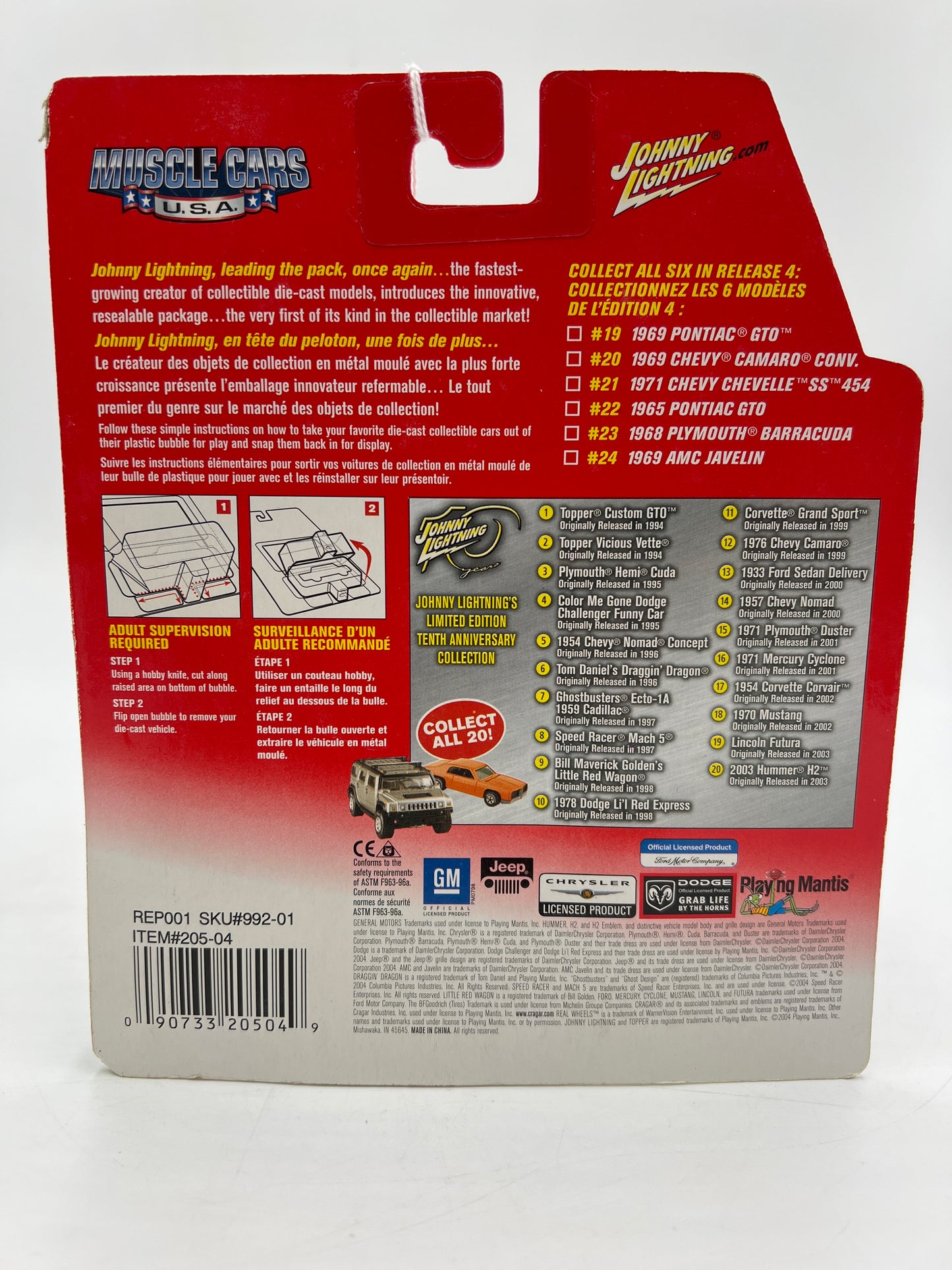 Johnny Lightning Muscle Cars USA #22 1965 Pontiac GTO Black