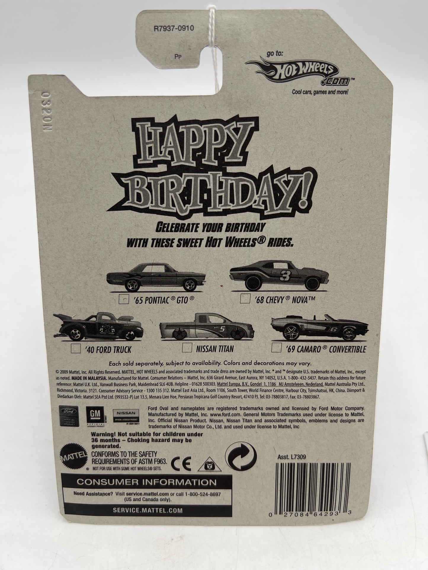 2010 Hot Wheels Happy Birthday 40 Ford Truck 158H