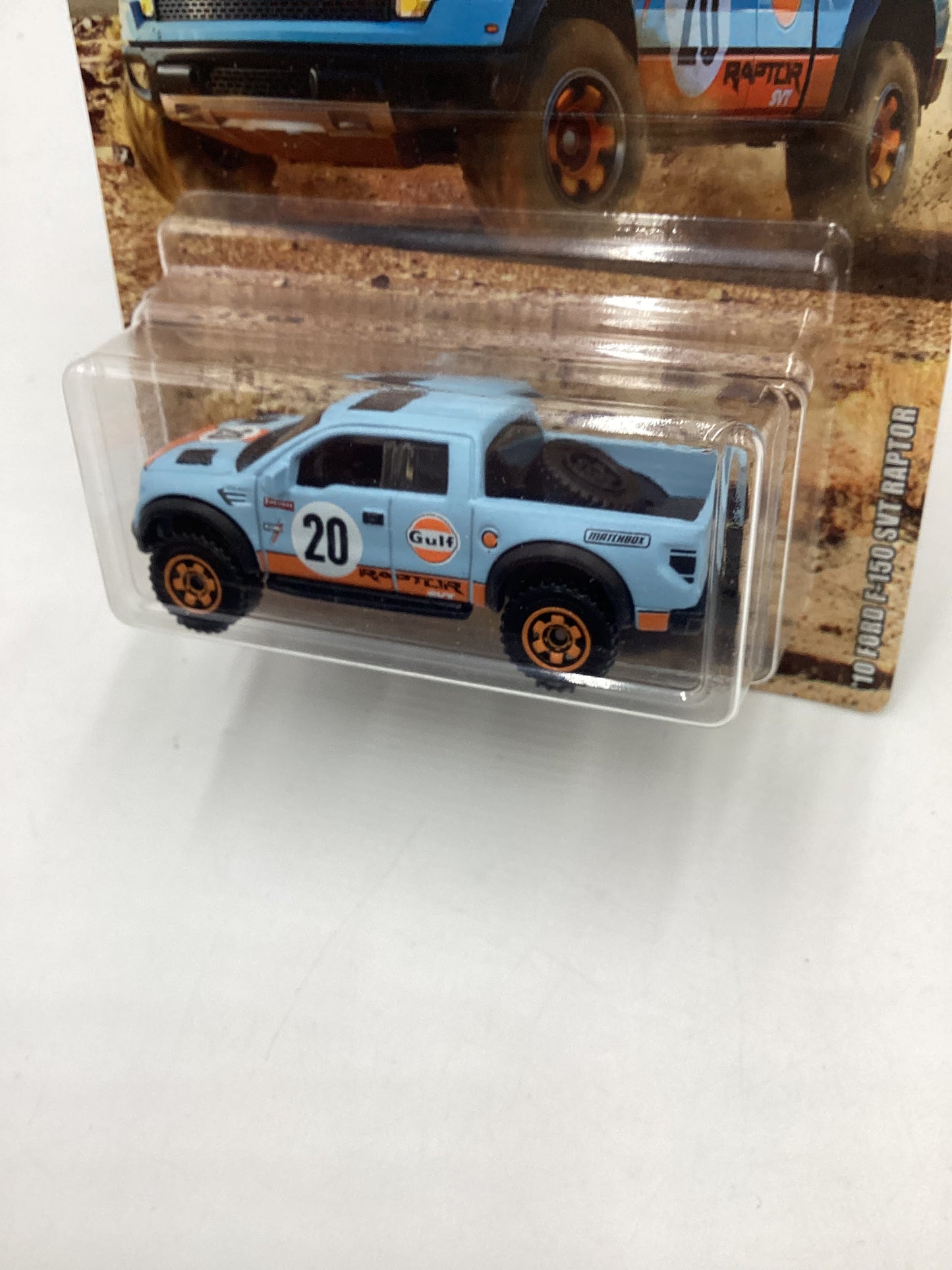 2019 Matchbox Ford Truck Series 10 Ford F-150 SVT Raptor Gulf 161C