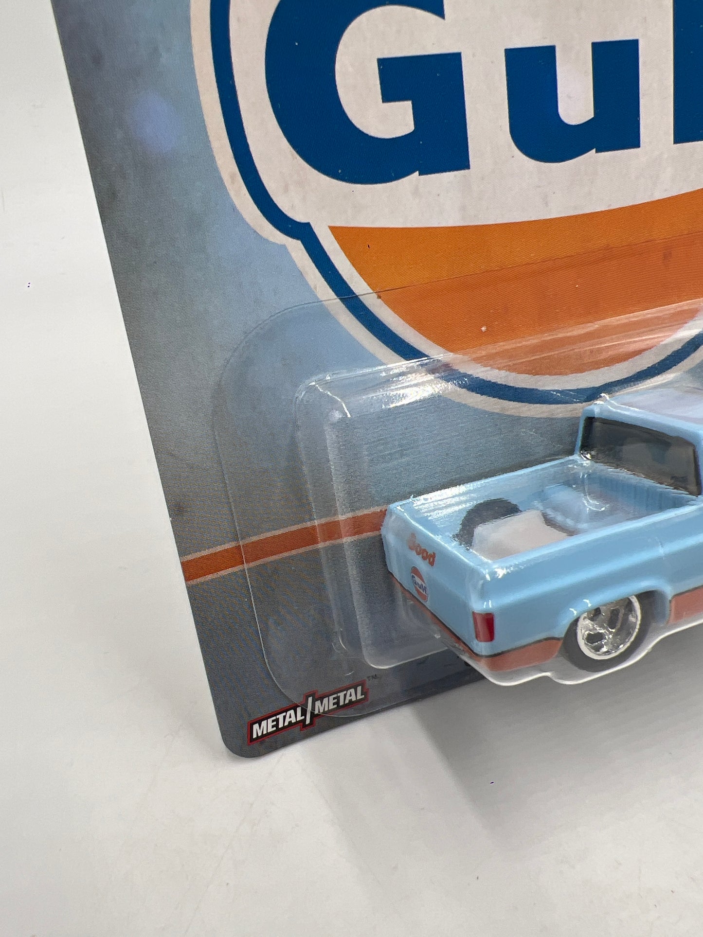 Hot Wheels Premium Vintage Oil #2 83 Chevy Silverado Gulf Blue W/Protector