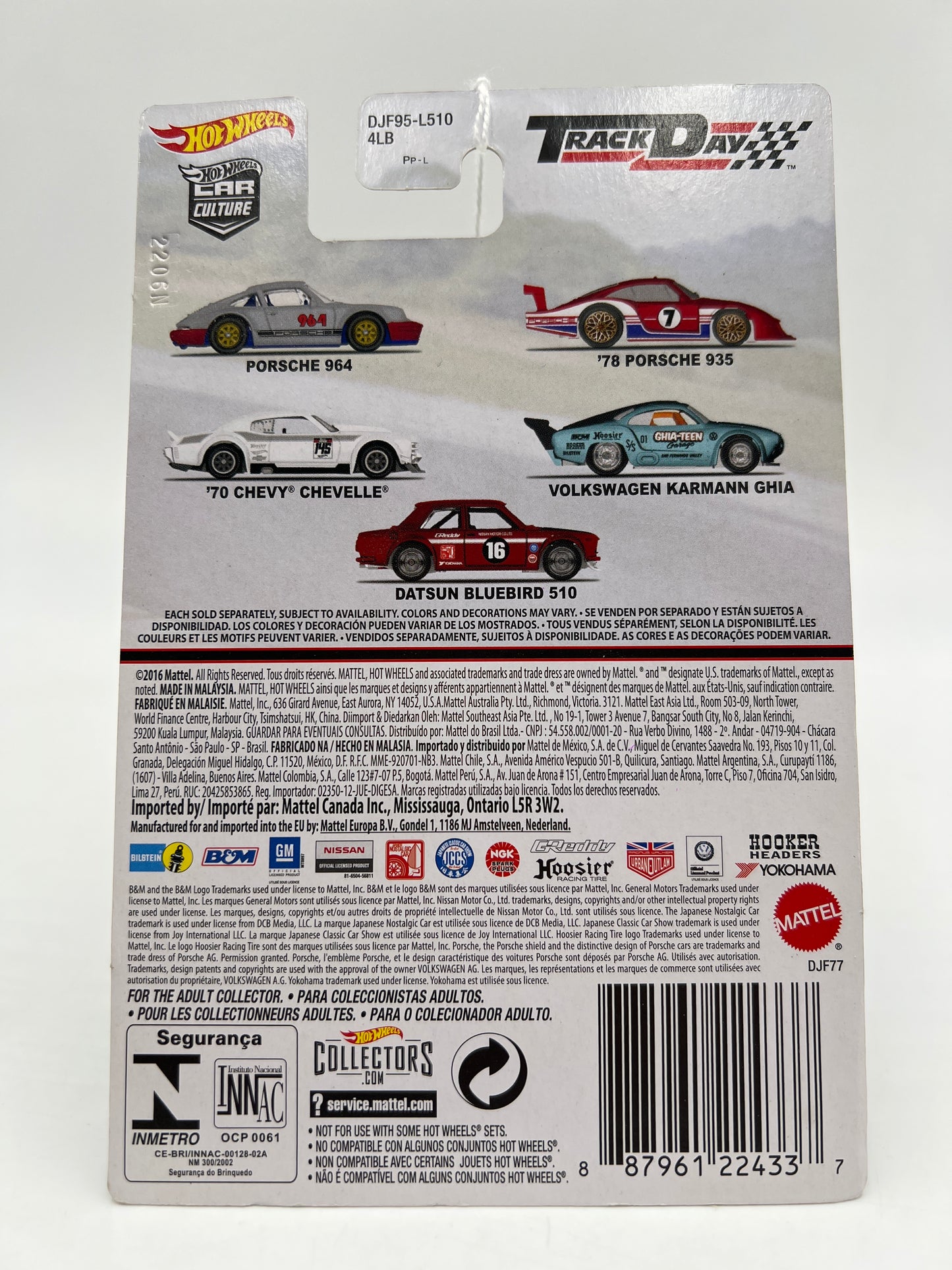 Hot Wheels Premium Track Day #3 70 Chevy Chevelle White 245M