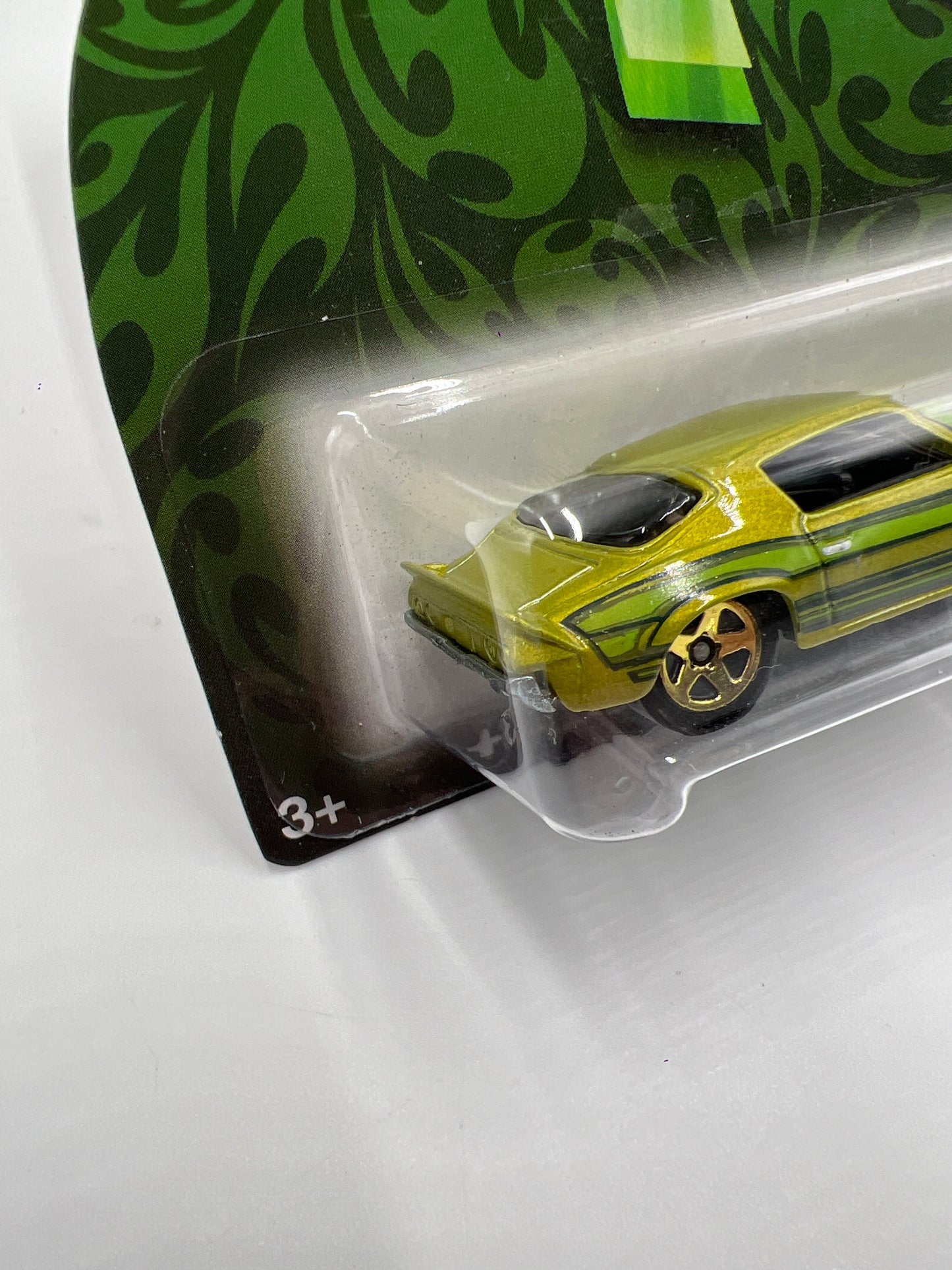 2009 Hot Wheels Clover Cars 70 Camaro RS Green W/Opening Hood 150B