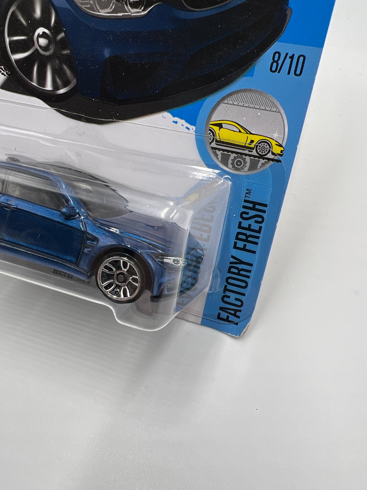 2017 Hot Wheels Factory Fresh #55 BMW M4 Blue (Bad Card) 105A