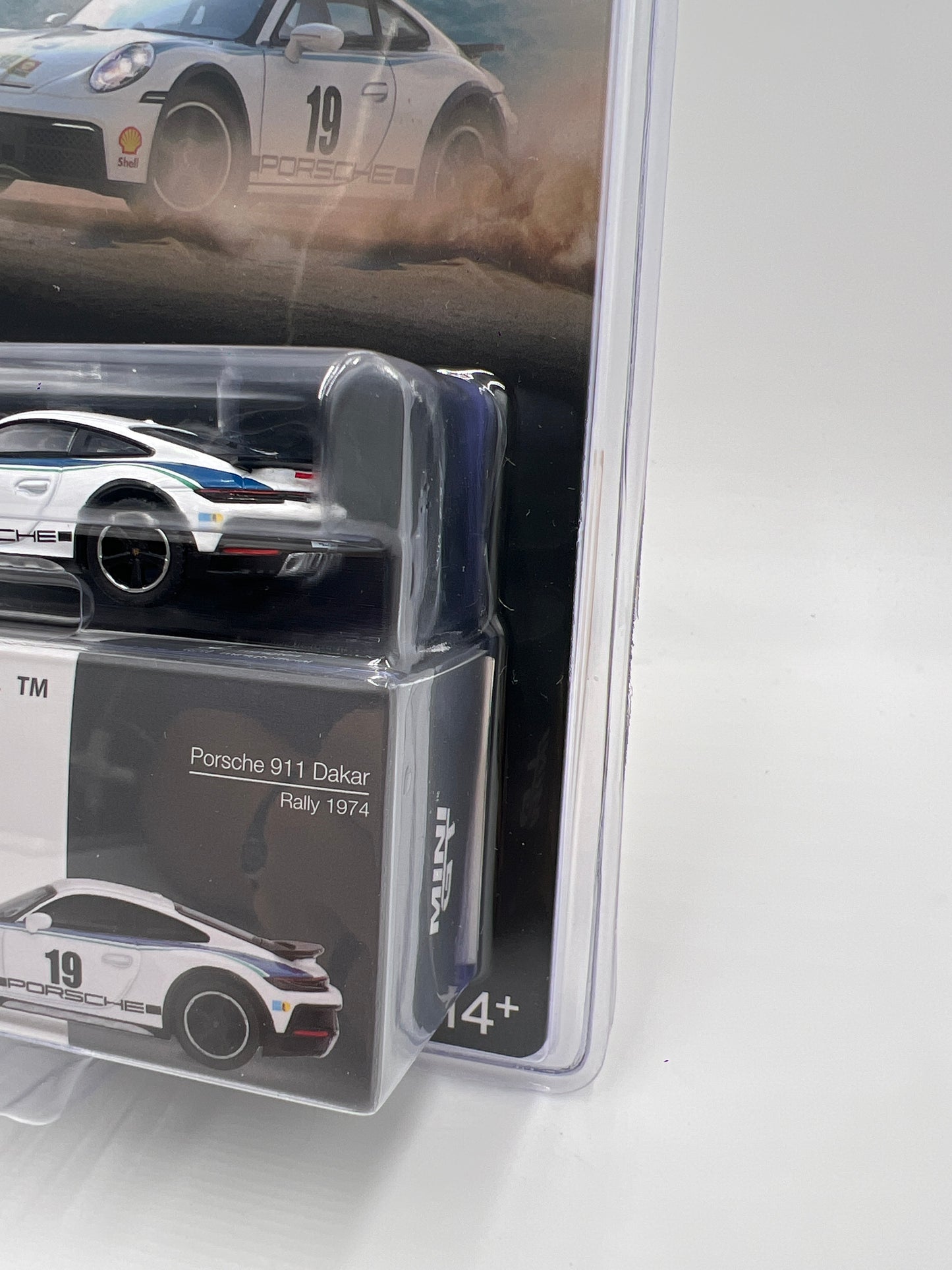 Mini GT #1009 Porsche 911 Dakar Rally 1974 White