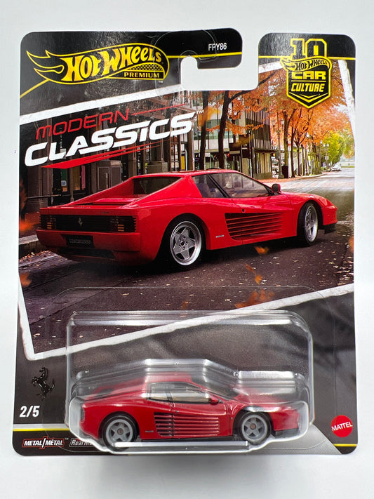 2026 Hot Wheels Premium Modern Classics #2 Ferrari Testarossa Red