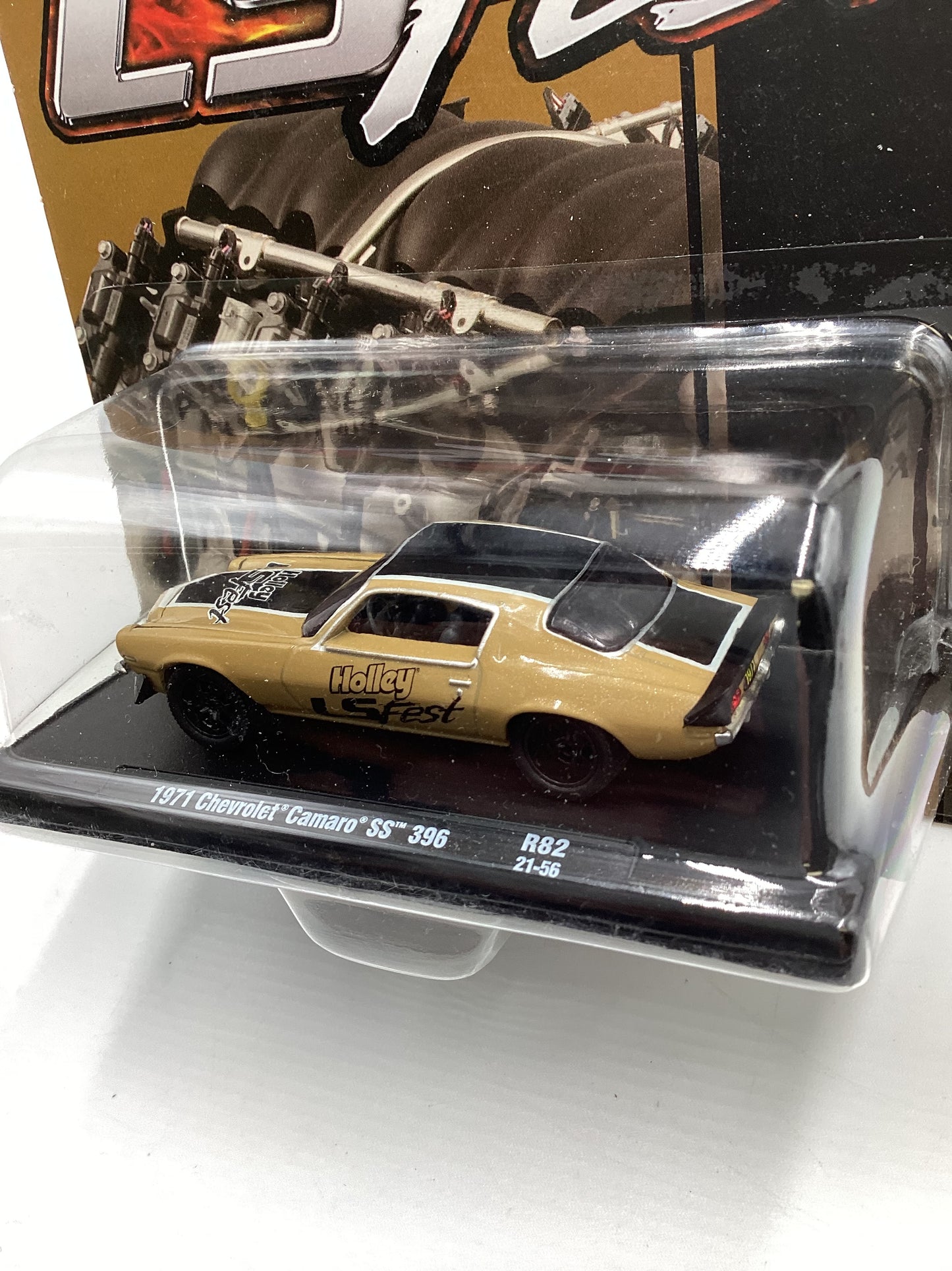 M2 Machines Auto Driver Holley LS Fest 1971 Chevrolet Camaro SS 396 Brown R82 192i