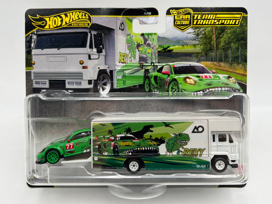 2026 Hot Wheels Team Transport #97 Rexy AO Porsche 911 GT3 R 992 & Fleet Flyer W/Protector