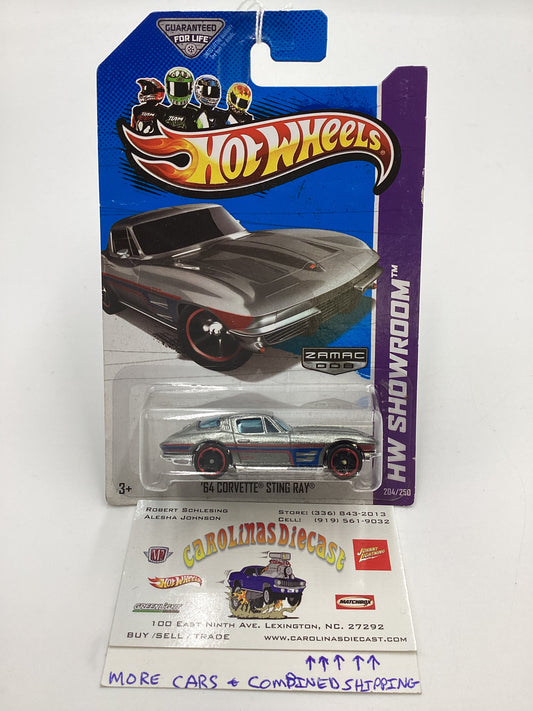 2013 Hot Wheels Zamac 008 #204 64 Corvette Stingray 146C