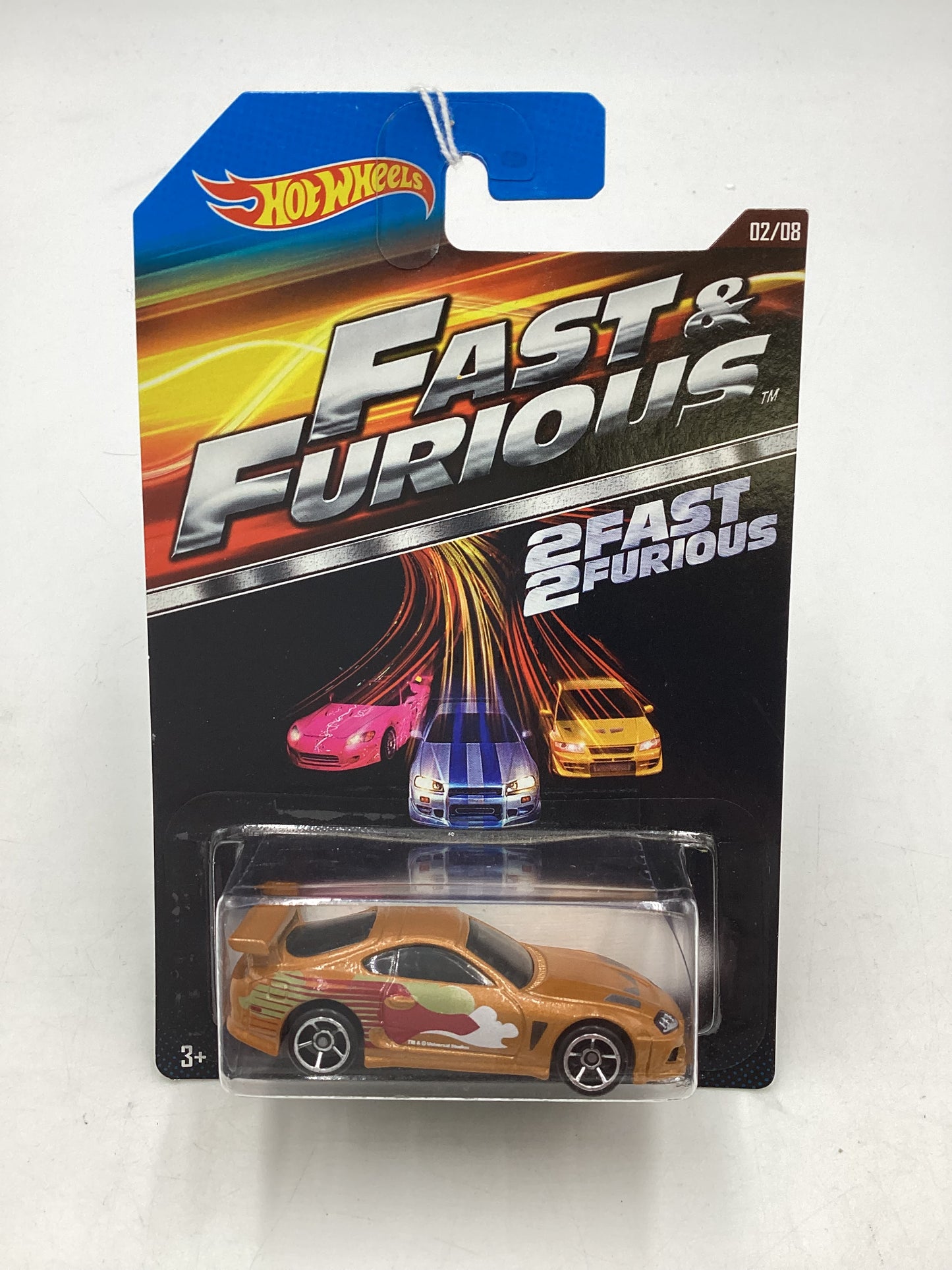 2015 Hot Wheels Fast & Furious 2 Fast 2 Furious 94 Toyota Supra #2 with protector 71A