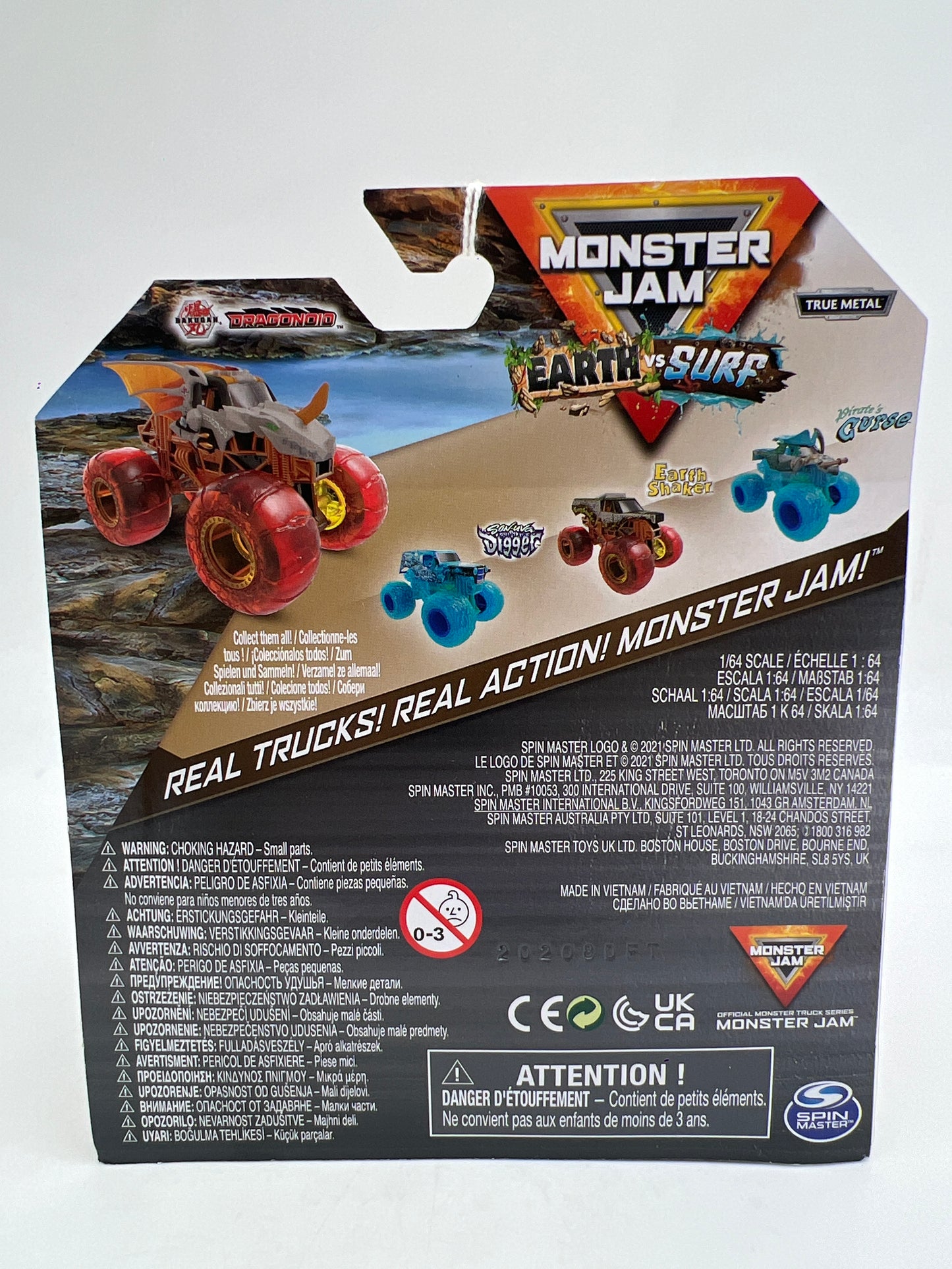 Monster Jam Walmart Exclusive Series 1 Earth vs Surf Dragonoid 2