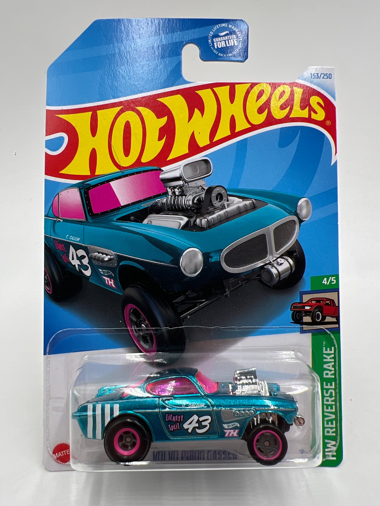2024 Hot Wheels Super Treasure Hunt #153 Volvo P1800 Gasser Blue W/Protector