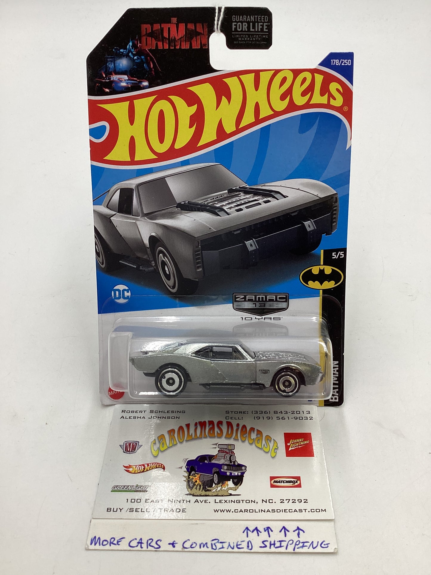 2022 Hot Wheels Zamac 10 yrs #13 Batmobile 148B