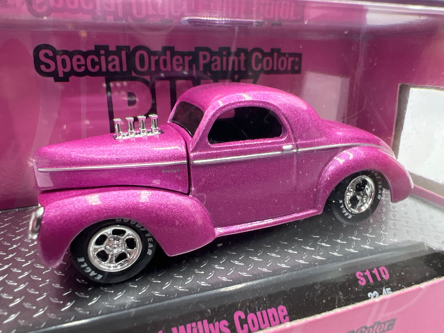 M2 Machines Walmart Exclusive Special Order Paint 1941 Willys Coupe Pink S110